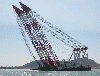 sheerleg floating crane barge for sale for charter rent